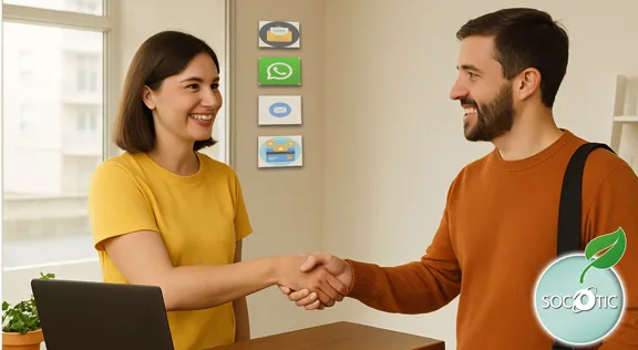 Image illustrant une politique de fidélisation au travers d'outils simples carte de fidélité, SMS, Emailng, WhatsApp Business | Actu SOCOTIC web & digital