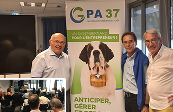 Photo conférence Eric SCICLUNA en compagnie du Président et Vice-Président du GPA 37
