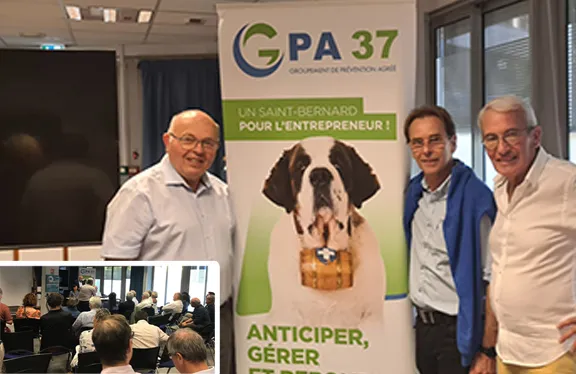 Photo conférence Eric SCICLUNA en compagnie du Président et Vice-Président du GPA 37