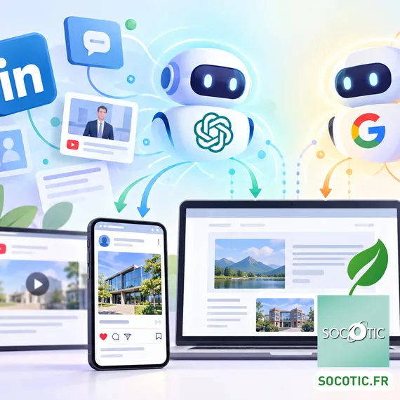 Influence des réseaux sociaux sur les réponses IA | Actu SOCOTIC Web & Digital