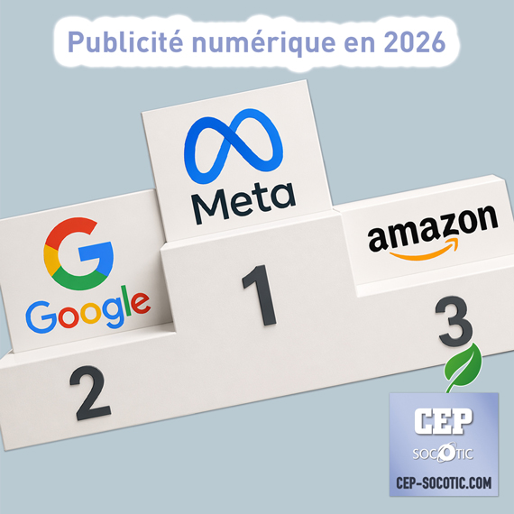Le podium de la publicité numérique en 2026 Meta devant Google et Amazon | Actu SOCOTIC Web & Digital